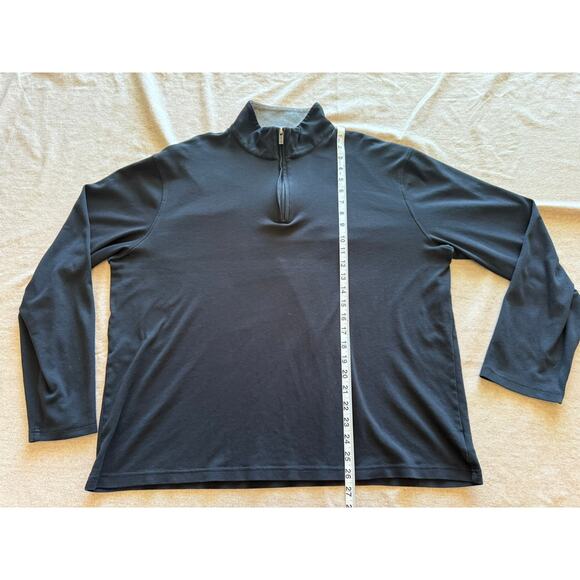 Michael Kors Quarter Zip Cotton Pullover Black Men's XL - Picture 5 of 6
